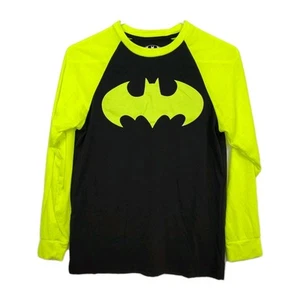 Batman long-sleeved t-shirt boys XL (14/16) black/yellow with logo - Picture 1 of 7