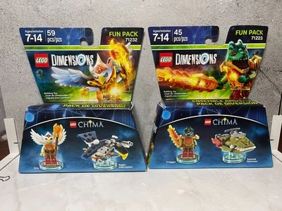 Lego® Dimensions Fun Pack 71223 + 71232 CHIMA Cragger Eris Skimmer etc. Nuevo en caja Foto 1 de 2