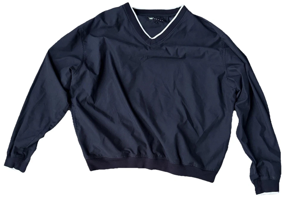 Moletom pulôver vintage wedge dourado masculino gola redonda grande anos 90 preto - Imagem 1 de 4