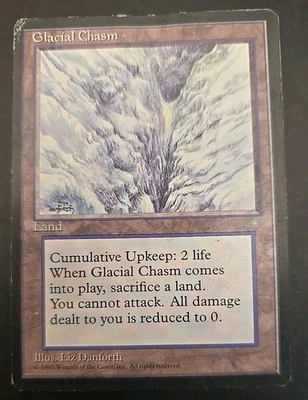 Glacial Chasm Ice Age MTG Regular Heavily Played  - Image 1 of 4