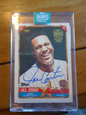 Serie Signature Topps Archives 2024 Edición Jugador Retirado Joe Carter 1/1 Foto 1 de 2