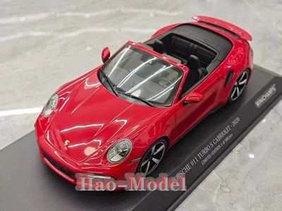 MINICHAMPS 1/18 PORSCHE 911 992 TURBO S Alloy Diecast Model Car adults Gifts Red - Immagine 1 di 4