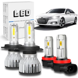For 2015-2019 Mini Cooper 4x 6000K LED Headlight High-Low Beam Fog Light Bulbs - Picture 1 of 18