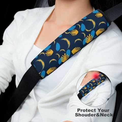 San Diego Chargers 2pcs Car Seat Belt Pad Printed Shoulder Pad Cover Universal Cover