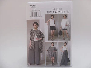 Vogue 9191 V9191 5 EASY PIECES, Poncho/Top/Shorts/Pant PATTERN (XS-M) or (L-XXL) - Picture 1 of 11