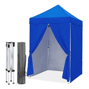 EAGLE PEAK 5x5 Small Pop up Portable Instant Canopy with 4-Side Wall Panels - Picture 1 of 90