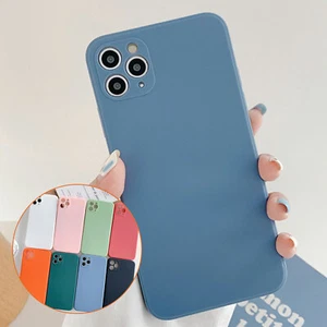 Soft Liquid Silicone Shockproof Matte Back Case Cover For iPhone 14 13 12 11 X 7 - Picture 1 of 20