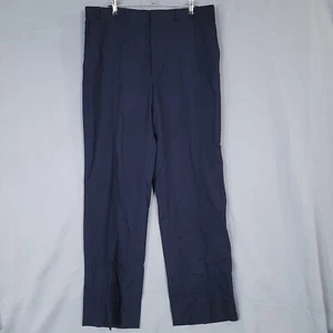 Pantalones de vestir Stafford para hombre calce cómodo tiro alto recto azul marino talla 38 x 32 - Imagen 1 de 10