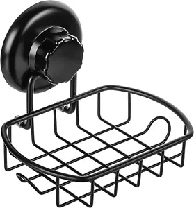 Suction Soap Dish with Hooks Super Powerful Vacuum Suction Cup Shower Soap Holde - Picture 1 of 11