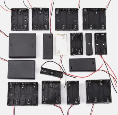 AA x 1/2/3/4/5/6/8 sections Battery Holder Box Case Connector with Switch Leads - Image 1 of 2