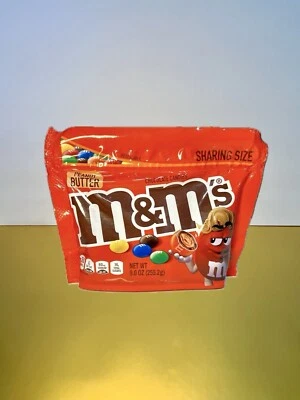 🟡 Nueva Bolsa de Chocolate M&Ms Mantequilla de Maní Talla Compartida Exclusiva 9oz Foto 1 de 2