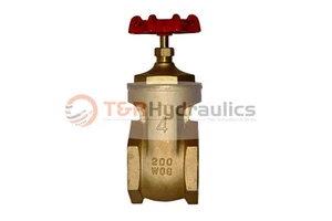 4" Full Port Brass Gate Valve - Picture 1 of 3