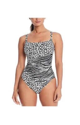 Traje de baño Bleu by Rod Beattie Animal Instinct estampado TALLA 8 marrón negro beige Foto 1 de 2