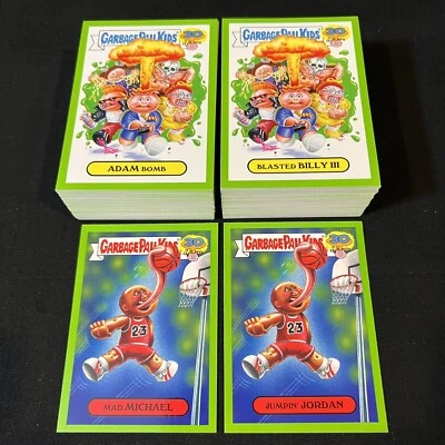 2015 GARBAGE PAIL KIDS 30TH ANNIVERSARY COMPLETE GREEN SET 220 STICKER CARDS 1ST - Image 1 of 4