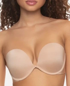 NWT Felina Evolve Convertible Strapless Push Up Bra Sz 36D Neutral *NO STRAPS* - Picture 1 of 8