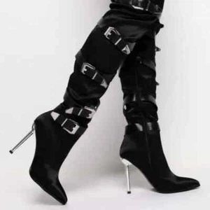 BOTA STILETTO AZALEA WANG HECHA PARA DURAR Talla: 11 en negro (Envío rápido) - Imagen 1 de 6