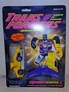 SCRAPPER ~ Transformers Vintage G2 Figure ~ Constructicon Decepticon ~ New MOSC! - Picture 1 of 16