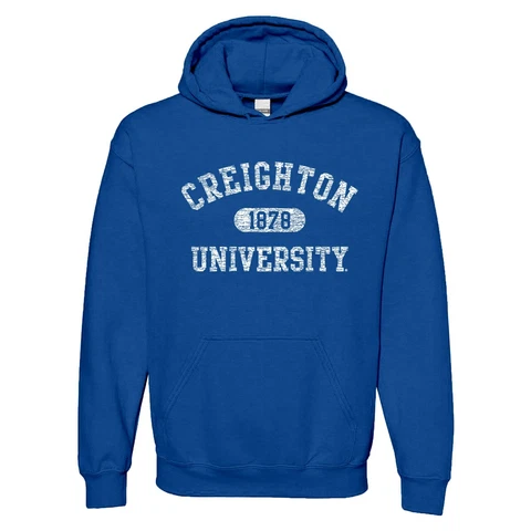 Creighton Bluejays Athletic Arch Hoodie - Royal Cover