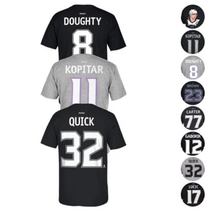 Los Angeles Kings NHL Reebok Player Name & Number Premier Jersey T-Shirt Men's - Picture 1 of 58