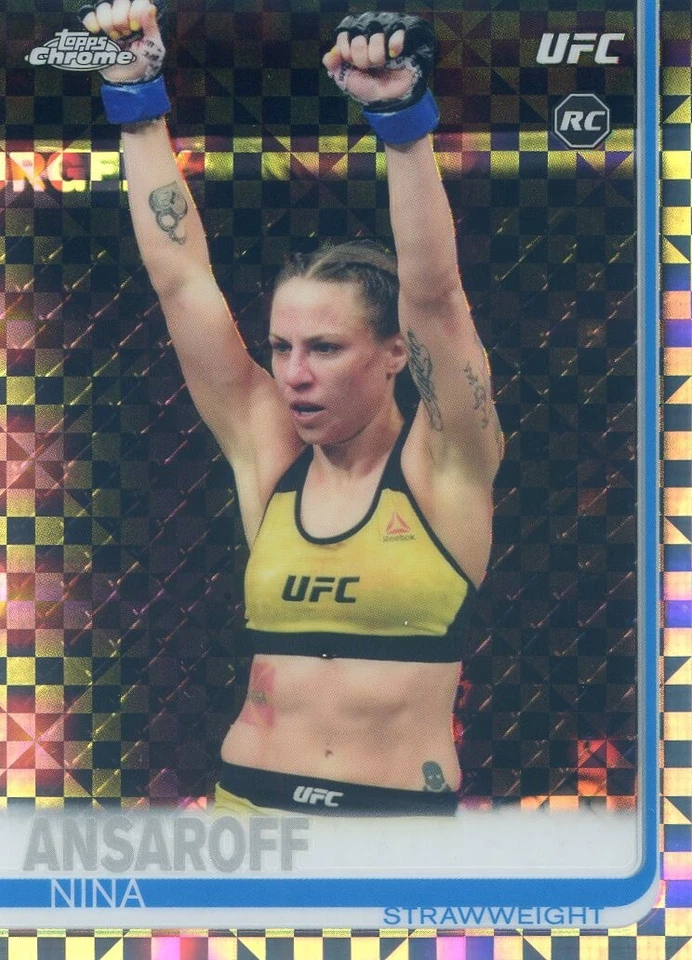 2019 Topps UFC Chrome NINA ANSAROFF RC ROOKIE #97 X-FRACTOR REFRACTOR SP - Image 1 of 1