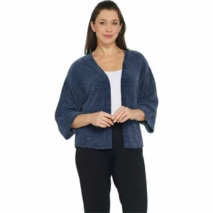 AnyBody Chenille Cropped Cardigan Indigo Small - Bild 1 von 1