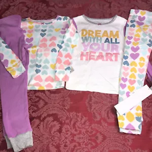 NWt carters 4pc pajamas 4 dream with all of your heart birthdays valentines fall - Picture 1 of 8
