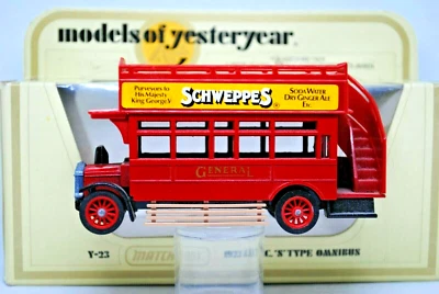 Matchbox of Yesteryear No:Y-23 1922 AEC General OMNIBus in SCHWEPPS Code 5 MIB - Image 1 of 4