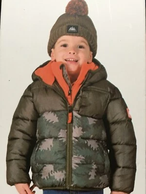 Abrigo de invierno con gorro Snozu para niños talla 5 - verde Foto 1 de 2