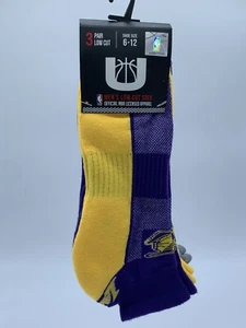 NBA Lakers Größe 6-12 tief geschnittene Herrensocken gelb, lila, grau - Bild 1 von 4