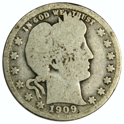 1909-O BARBER QUARTER ~ SOLID GOOD PRICED RIGHT! Cover