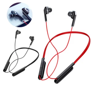 Sports Bluetooth Headsets Neckband Earpieces Waterproof Running Music Earphones - Picture 1 of 13