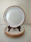 5-Piece Crown Corning Japan White-Terracotta 9” Luncheon/Salad Plates Great Cond