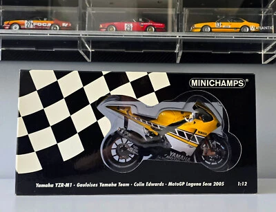 1/12 Minichamps 122053095 Gauloises Yamaha YZR-M1 USA MotoGP 2005 Colin Edwards - Immagine 1 di 3