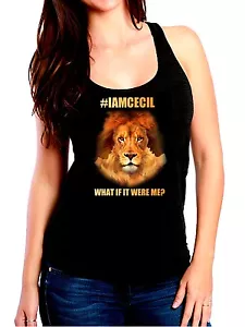 I Am Cecil the Lion Shirt-WOMEN'S TANK-BLACK OR WHITE - Picture 1 of 4
