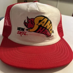RARE chapeau camionneur vintage Skil Power Tools rouge snapback vintage années 80 Sand Hawg ! - Photo 1/5