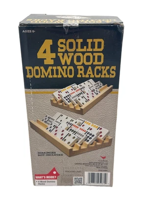 Juego de 4 bastidores de dominó de madera maciza Cardinal juego accesorios dominó no incluidos Foto 1 de 3