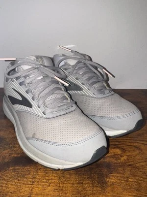 Brooks Women’s 8.5B Alloy/Oyster/Peach Addiction Walker Suede Sneakers - Image 1 of 4