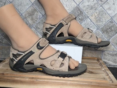 Sandalias de cuero Merrell Kahuna 3 para hombre talla 10 M beige Foto 1 de 4