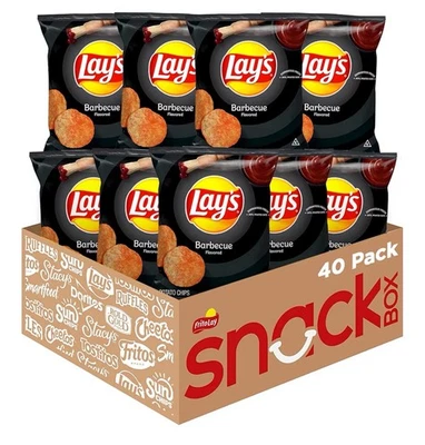 Lay's Sabor Barbacoa Patatas fritas 40 unidades Bolsas individuales de 1 oz Foto 1 de 4