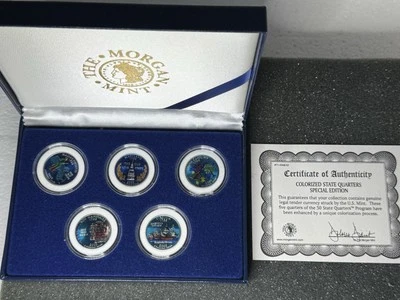 2000 Morgan Mint Set of 5 Colorized Statehood State Quarters Special Edition - Image 1 of 4