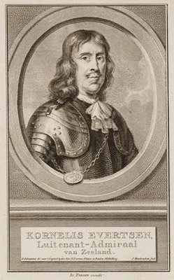 HOUBRAKEN (*1698) nach SCHOUMAN (*1710), Porträt von Admiral Kornelis Evertsen, - Bild 1 von 4