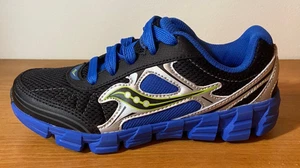 Saucony Boys Kotaro 2 Running Sneakers Shoe Black Blue 3.5 M NOS SY53707 - Picture 1 of 5