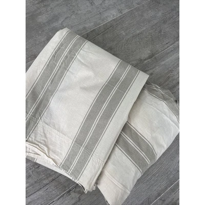 Ralph Lauren striped twin size sheets flat and fitted tan striped Unused - Image 1 of 4