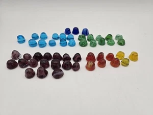 Mehrfarbige bunte Glas Kaugummi Tropfen Dekor 50 Stück - Bild 1 von 24