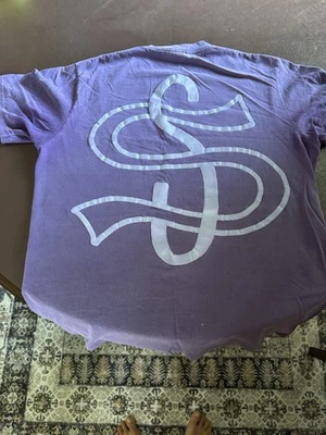 Stussy Men's Short Sleeve T-Shirt Large Purple S Logo - Image 1 of 3