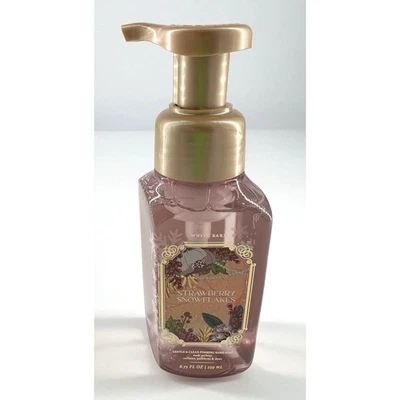 Bath & Body Works STRAWBERRY SNOWFLAKES Gentle Foaming Hand Soap 8.75 oz NEW! - Image 1 of 2