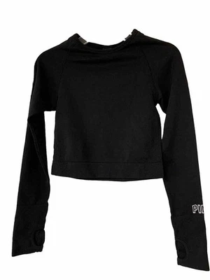 Victoria Secret розовый активный йога танец укороченный верхний размер S черный EUC! - Изображение 1 из 3