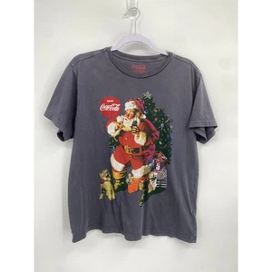 Lucky Brand graues Coca-Cola Santa Weihnachten T-Shirt Gr. Medium - Bild 1 von 8
