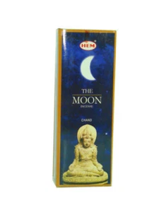 HEM Incense Sticks THE MOON 1 carton of 6 hexagon packets FREE POSTAGE - Picture 1 of 1