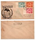 1943 Manila PHILIPPINES FDC Cachet Cover Independence Flag 3 Values